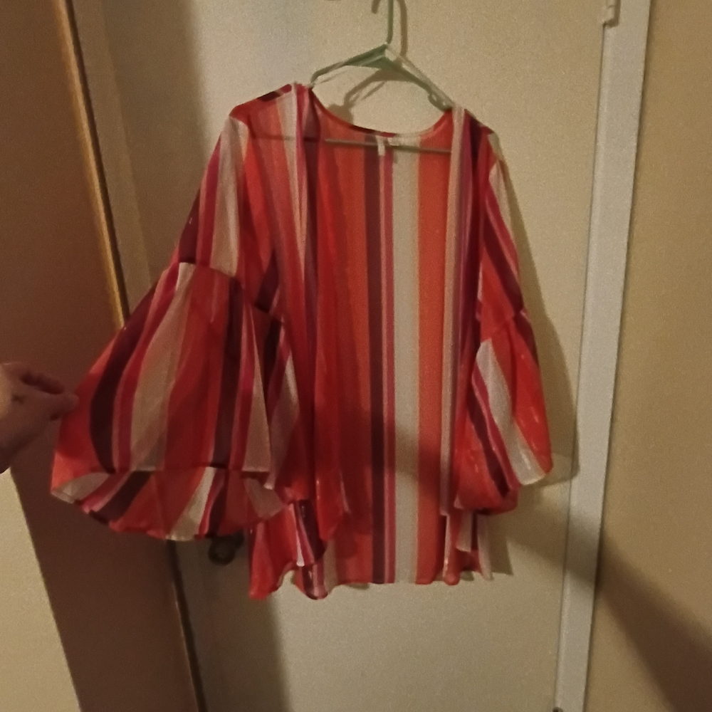 Striped Red and White Women's Top